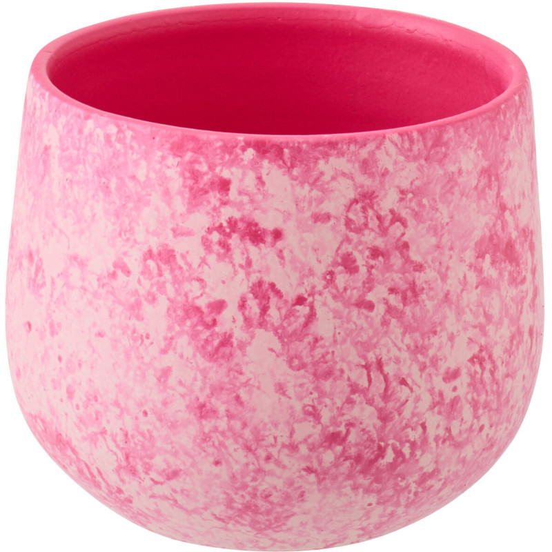 CACHEPOT CÉRAMIQUE ROS/BLA S (16x16x14cm) 