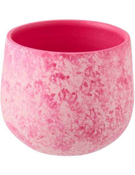 CACHEPOT CÉRAMIQUE ROS/BLA S (16x16x14cm) 