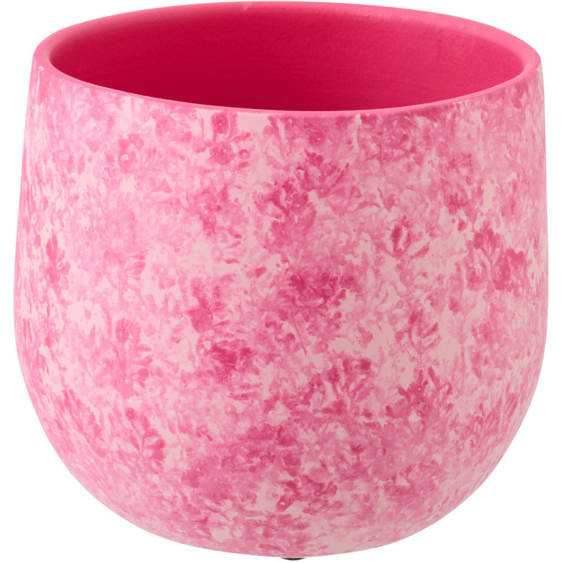 CACHEPOT CÉRAMIQUE ROS/BLA L (23x23x20cm) 