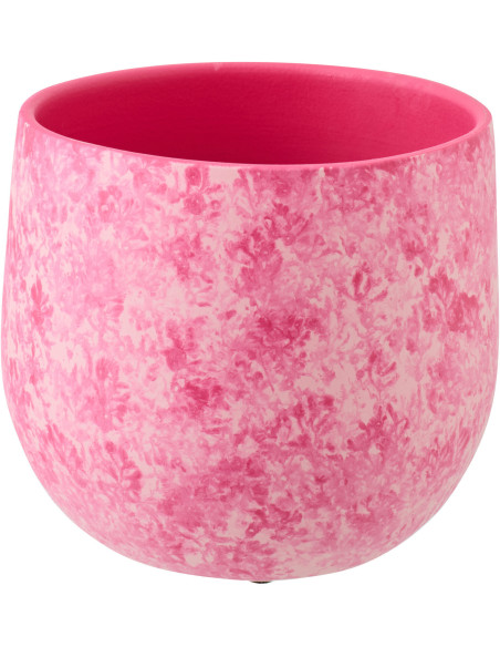 CACHEPOT CÉRAMIQUE ROS/BLA L (23x23x20cm) 