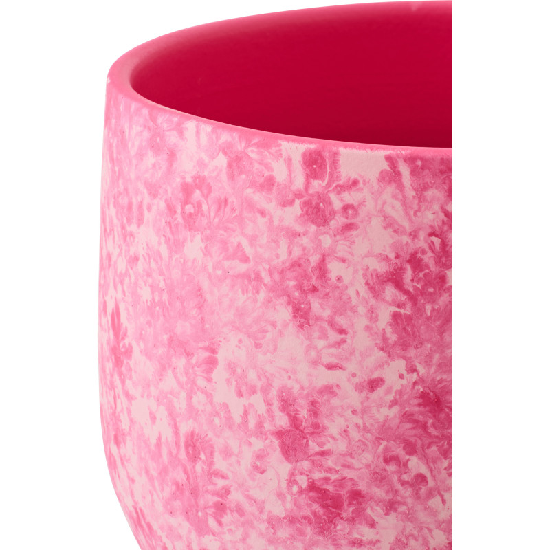 CACHEPOT CÉRAMIQUE ROS/BLA L (23x23x20cm) 