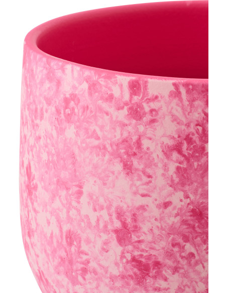 CACHEPOT CÉRAMIQUE ROS/BLA L (23x23x20cm) 