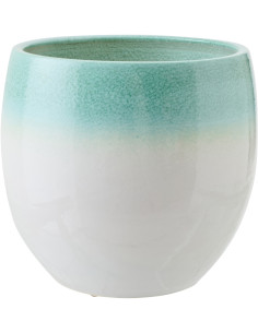 CACHEPOT CÉRAMIQUE MNT/BLA (34x34x30cm) 