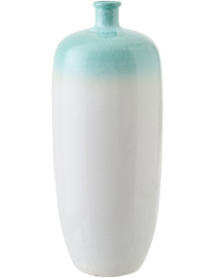 VASE CÉRAMIQUE MNT/BLA S (21x21x50cm) 