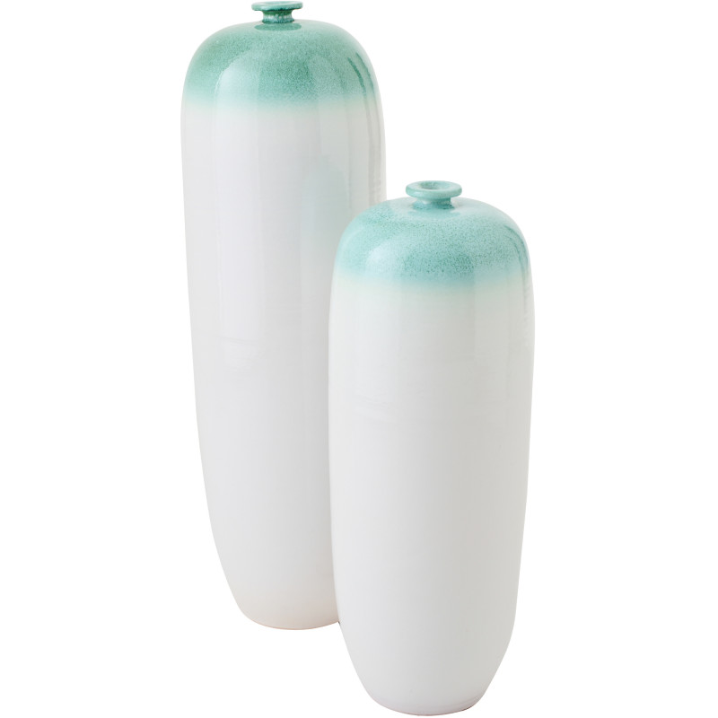 VASE CÉRAMIQUE MNT/BLA L (28x28x90cm) 