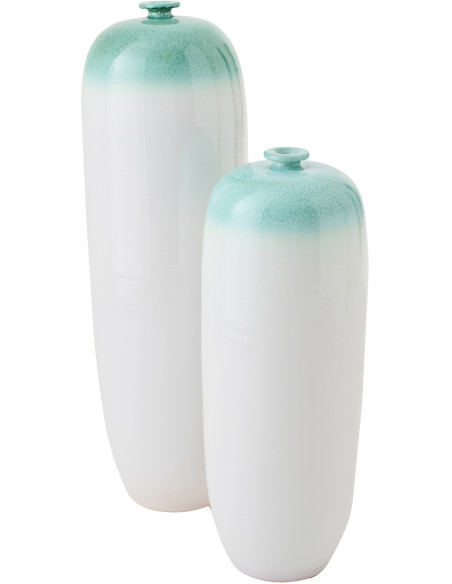 VASE CÉRAMIQUE MNT/BLA L (28x28x90cm) 