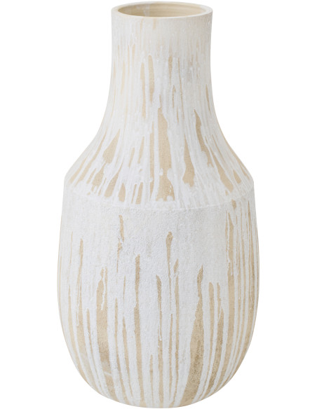VASE CÉRAMIQUE BLA/BEI L (41x41x75cm) 