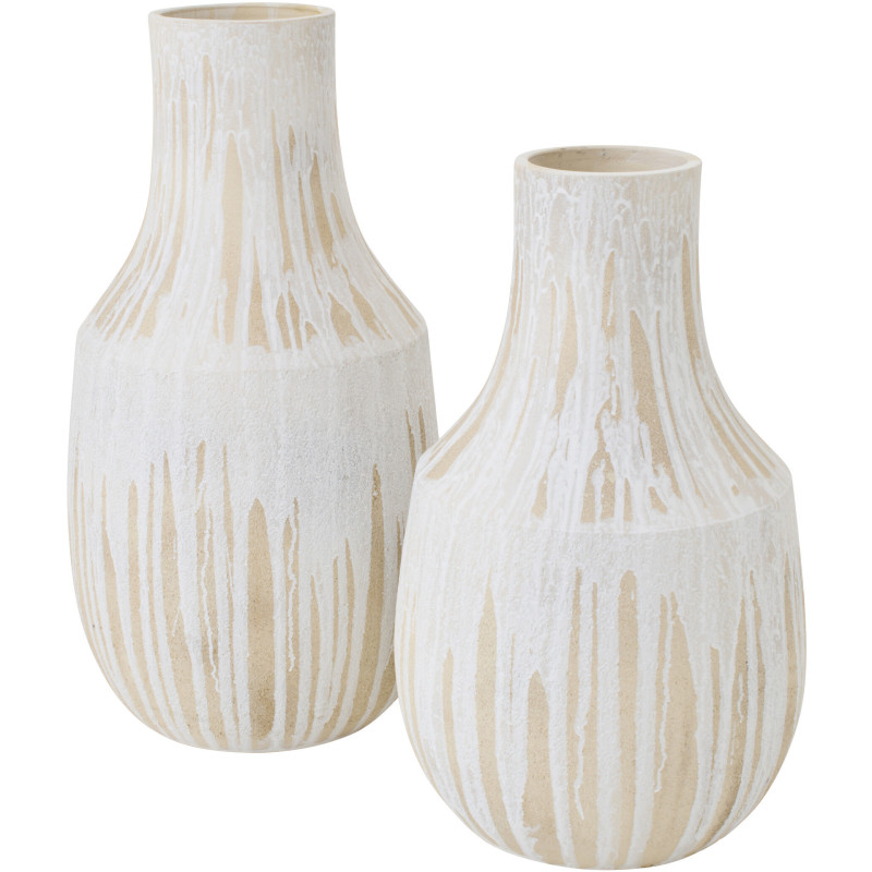 VASE CÉRAMIQUE BLA/BEI L (41x41x75cm) 