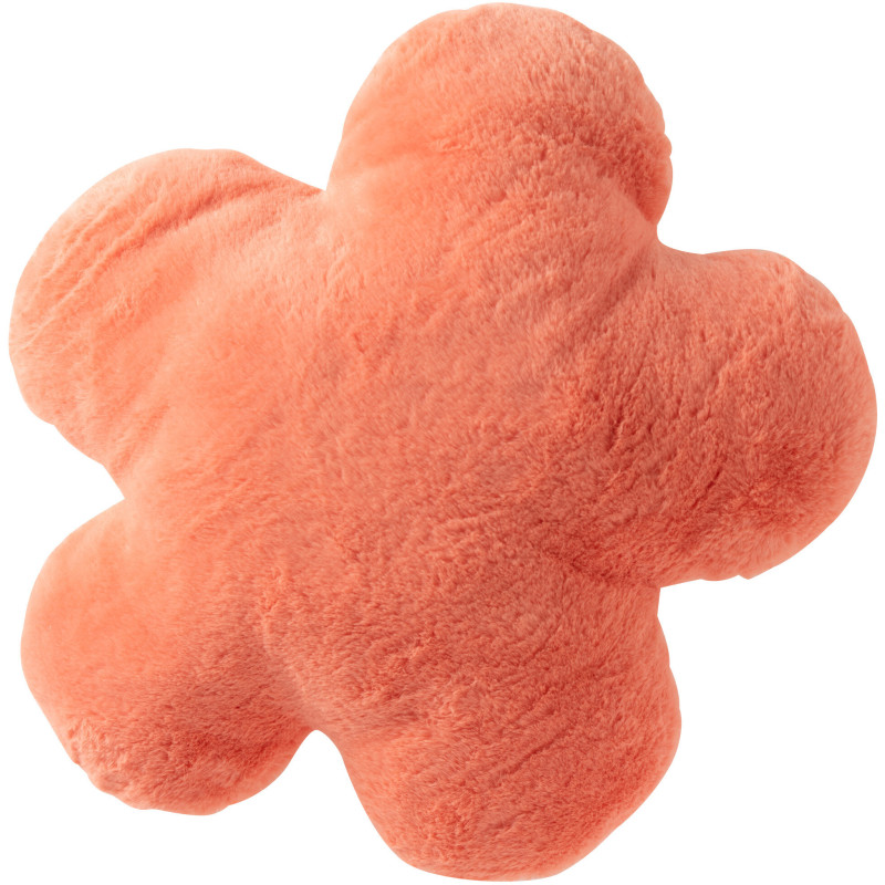 COUSSIN FLEUR POLYESTER PÊCHE (40x40x10cm) 
