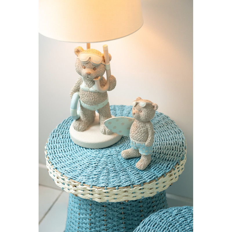 S/2 TABLE D'APPOINT PAP BL/BLA (39x39x46cm) 