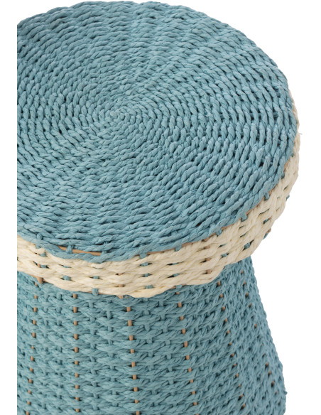 S/2 TABLE D'APPOINT PAP BL/BLA (39x39x46cm) 
