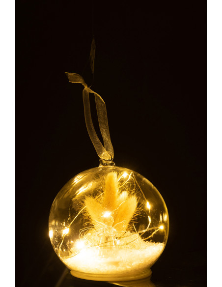 Boule de Noël lumineuse Led Ange XL en Verre Transparent - 3