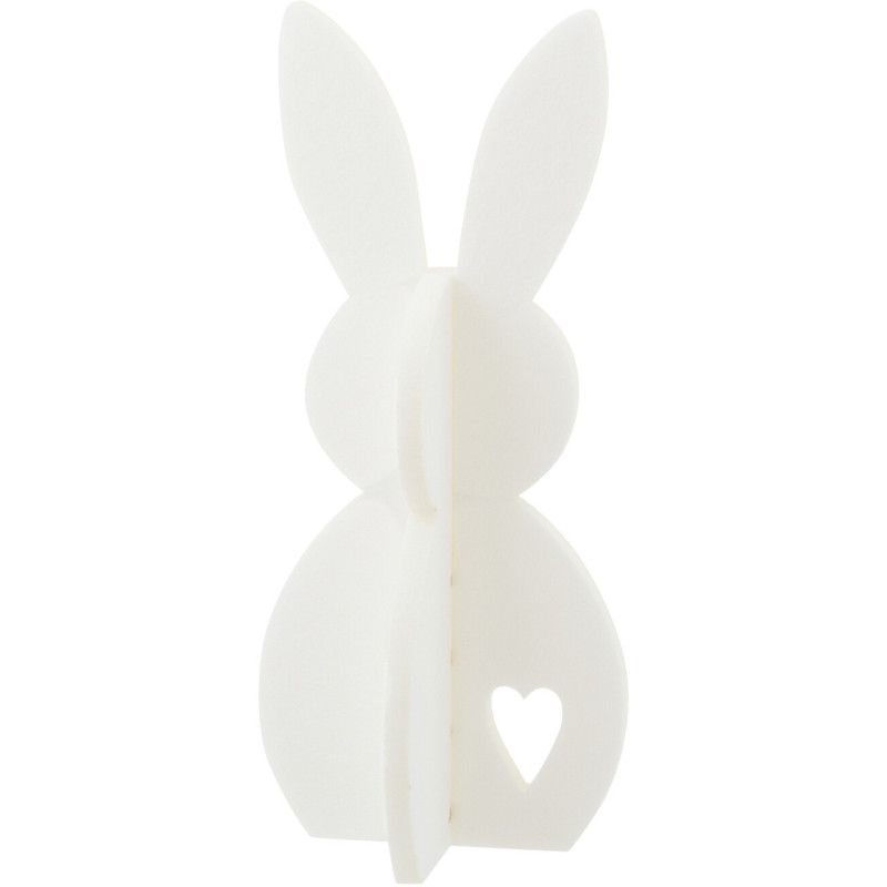 LAPIN FEUTRE BLANC SMALL (11,5x11,5x26cm) 