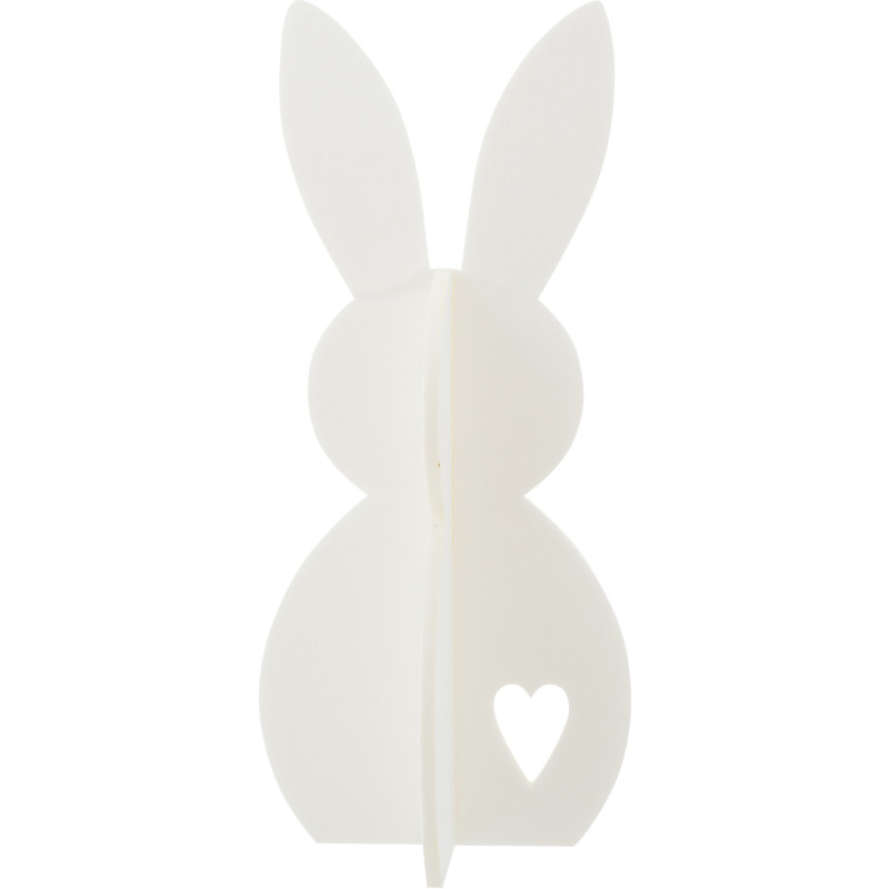 LAPIN FEUTRE BLANC MEDIUM (24x18x48cm) 