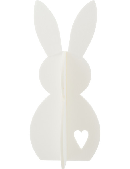 LAPIN FEUTRE BLANC MEDIUM (24x18x48cm) 