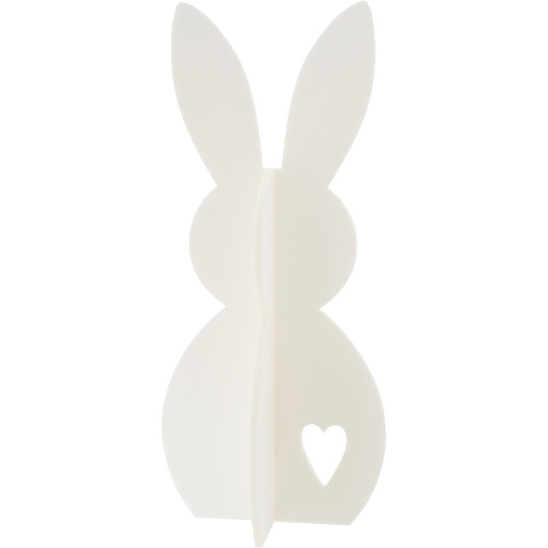 LAPIN FEUTRE BLANC LARGE (26,5x26,5x60cm) 