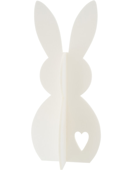 LAPIN FEUTRE BLANC LARGE (26,5x26,5x60cm) 