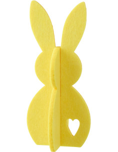 LAPIN FEUTRE JAUNE SMALL (11,5x11,5x26cm) 