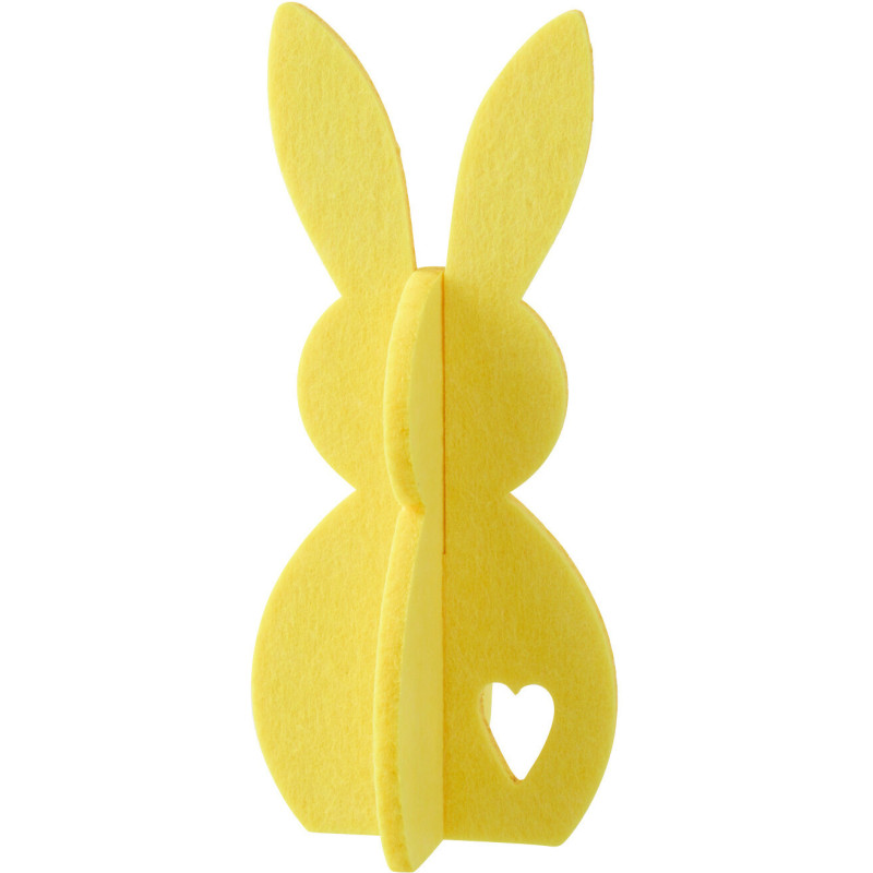 LAPIN FEUTRE JAUNE SMALL (11,5x11,5x26cm) 