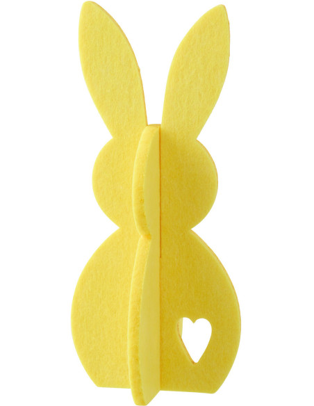 LAPIN FEUTRE JAUNE SMALL (11,5x11,5x26cm) 