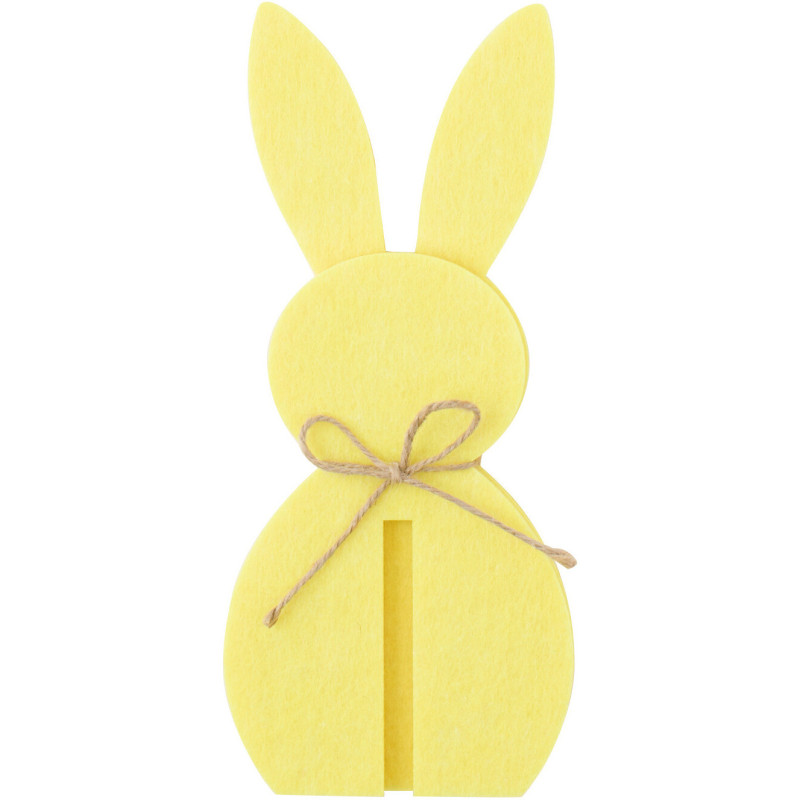 LAPIN FEUTRE JAUNE SMALL (11,5x11,5x26cm) 