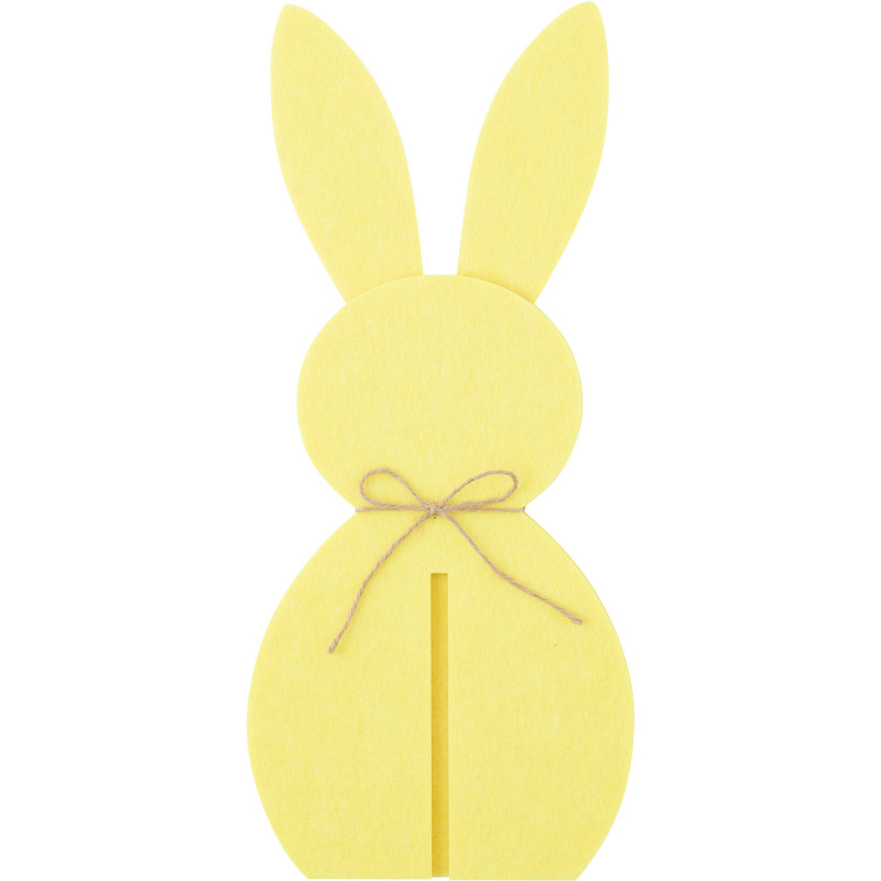 LAPIN FEUTRE JAUNE MEDIUM (24x18x48cm) 