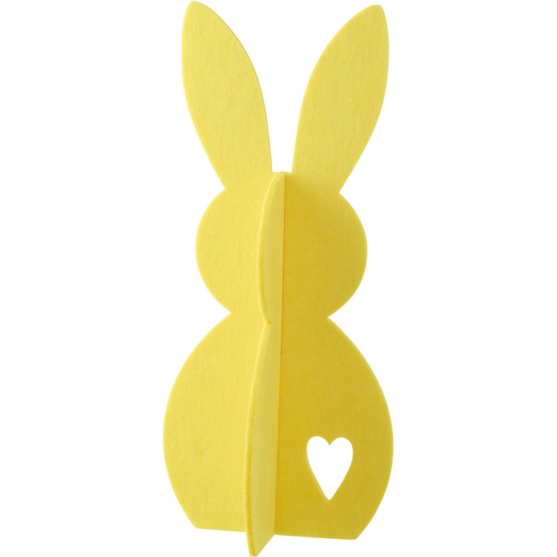 LAPIN FEUTRE JAUNE LARGE (26,5x26,5x60cm) 