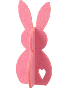 LAPIN FEUTRE ROSE SMALL (11,5x11,5x26cm) 