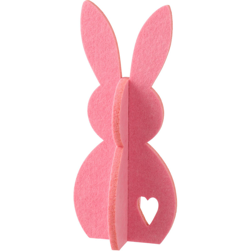 LAPIN FEUTRE ROSE SMALL (11,5x11,5x26cm) 