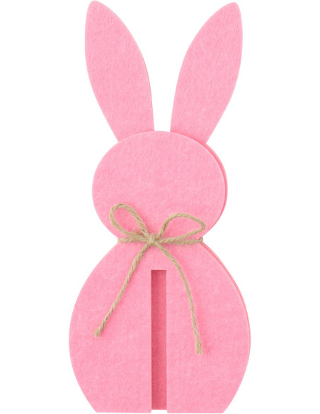 LAPIN FEUTRE ROSE SMALL (11,5x11,5x26cm) 