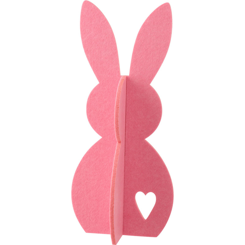 LAPIN FEUTRE ROSE MEDIUM (24x18x48cm) 