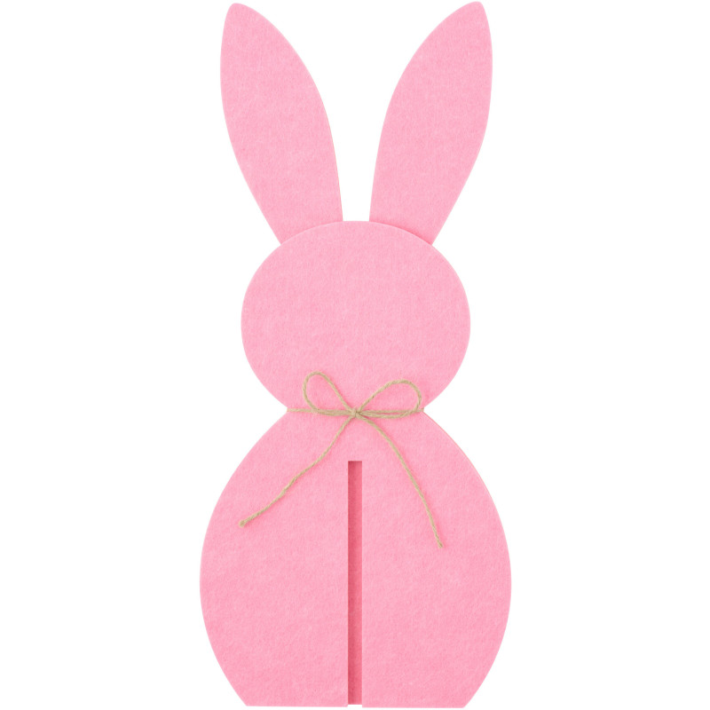 LAPIN FEUTRE ROSE MEDIUM (24x18x48cm) 