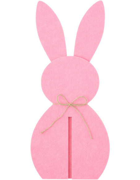 LAPIN FEUTRE ROSE MEDIUM (24x18x48cm) 