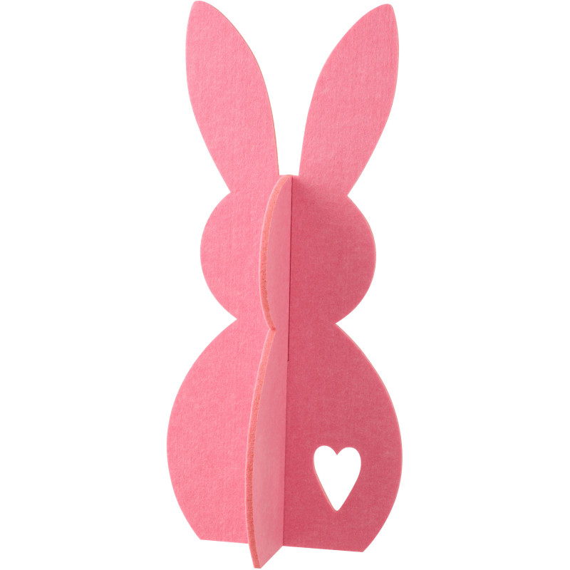 LAPIN FEUTRE ROSE LARGE (26,5x26,5x60cm) 