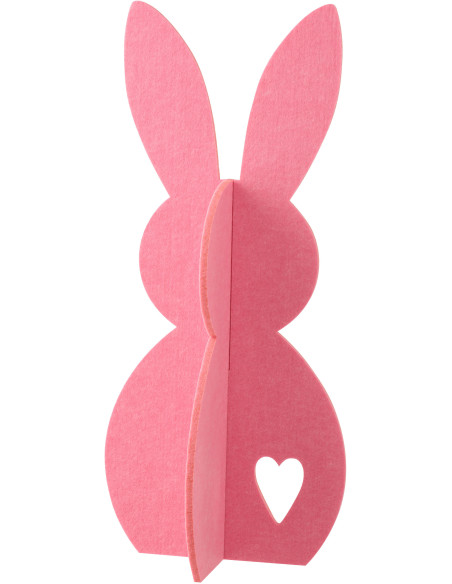 LAPIN FEUTRE ROSE LARGE (26,5x26,5x60cm) 