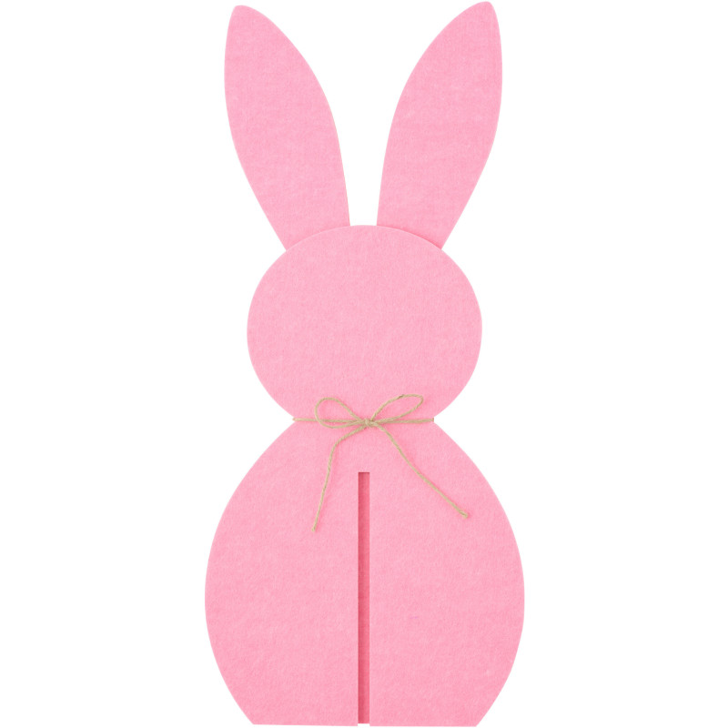 LAPIN FEUTRE ROSE LARGE (26,5x26,5x60cm) 