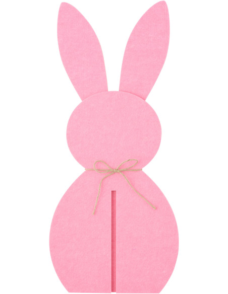 LAPIN FEUTRE ROSE LARGE (26,5x26,5x60cm) 