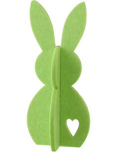 LAPIN FEUTRE VERT SMALL (11,5x11,5x26cm) 