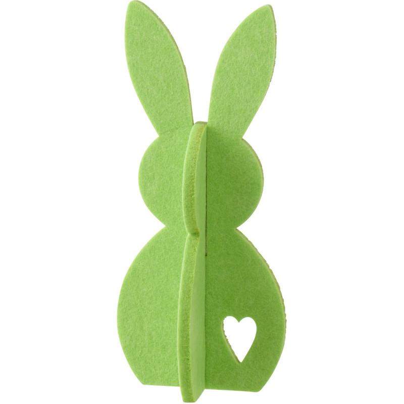 LAPIN FEUTRE VERT SMALL (11,5x11,5x26cm) 