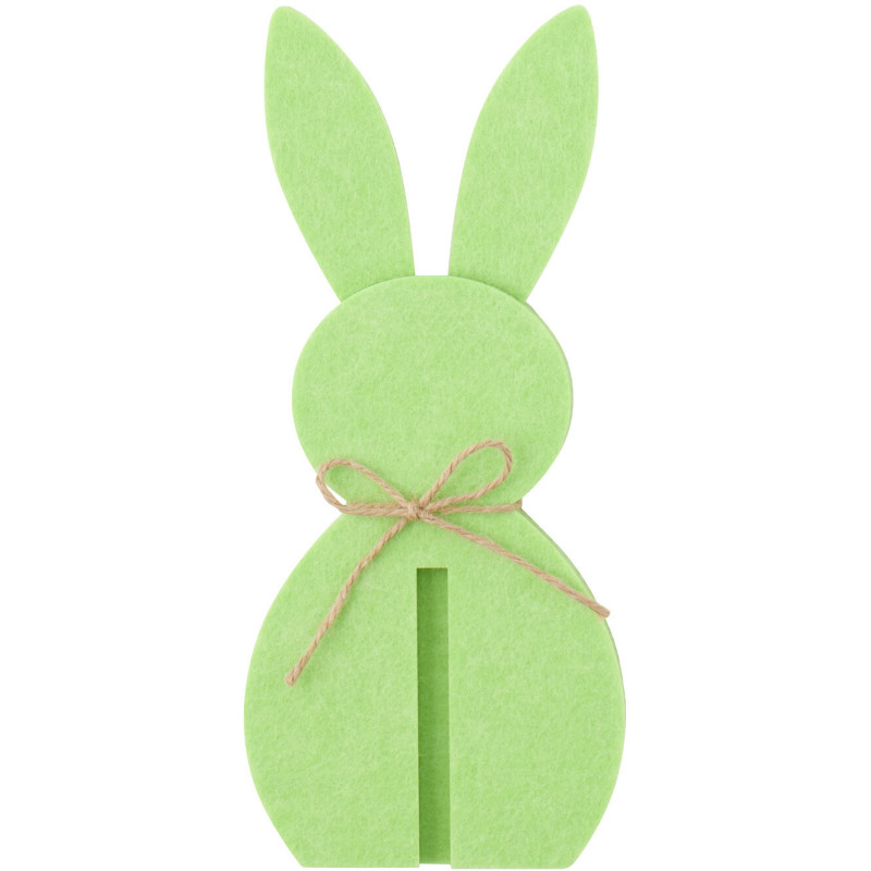 LAPIN FEUTRE VERT SMALL (11,5x11,5x26cm) 