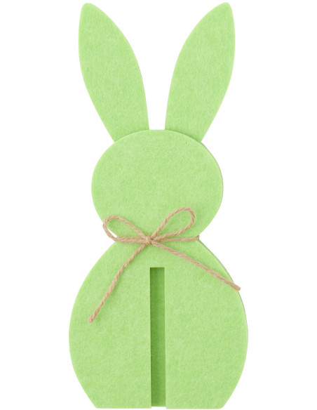 LAPIN FEUTRE VERT SMALL (11,5x11,5x26cm) 