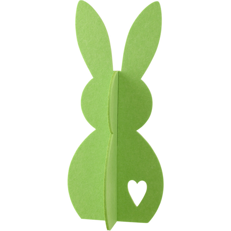 LAPIN FEUTRE VERT LARGE (26,5x26,5x60cm) 