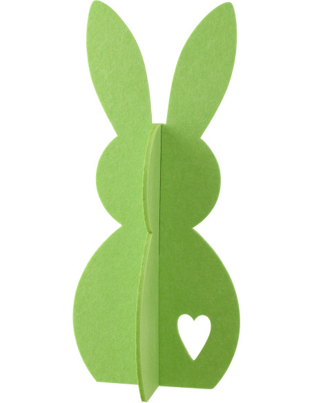 LAPIN FEUTRE VERT LARGE (26,5x26,5x60cm) 