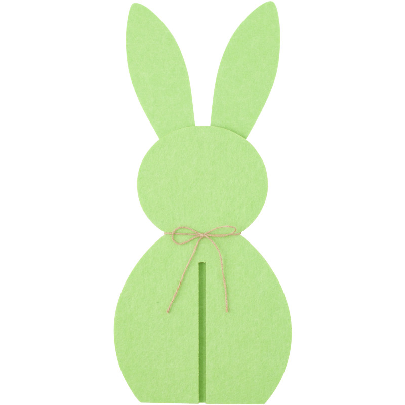 LAPIN FEUTRE VERT LARGE (26,5x26,5x60cm) 