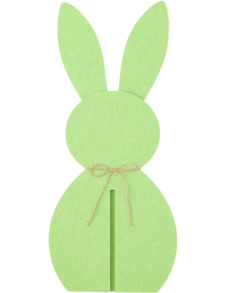 LAPIN FEUTRE VERT LARGE (26,5x26,5x60cm) 