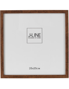 Cadre photo mural Carré Elementary en Bois Marron pour photo 25x25 - 1