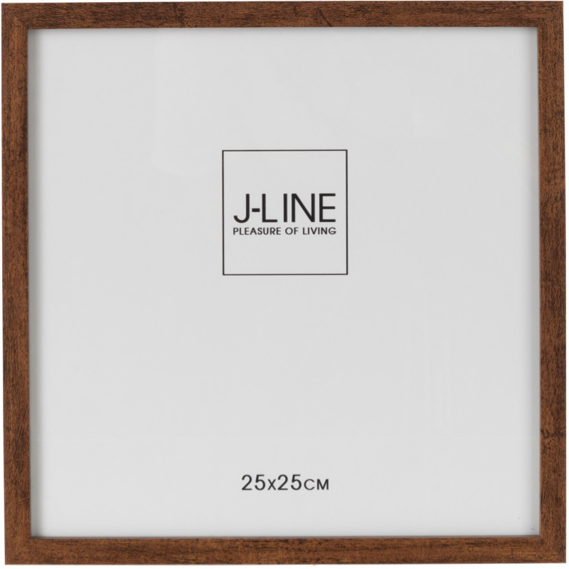 Cadre photo mural Carré Elementary en Bois Marron pour photo 25x25 - 1