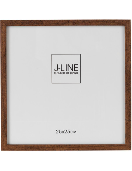 Cadre photo mural Carré Elementary en Bois Marron pour photo 25x25 - 1