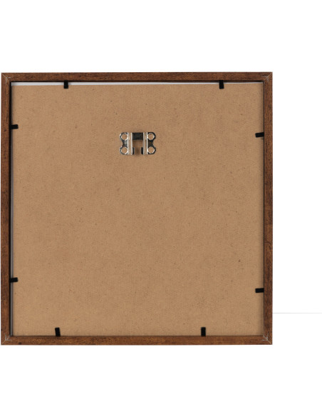 Cadre photo mural Carré Elementary en Bois Marron pour photo 25x25 - 2