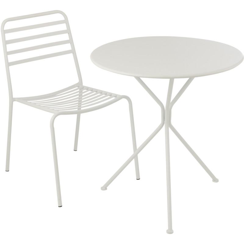 TABL JARD TRIPOD RND MET BLA L (70x70x72cm) 